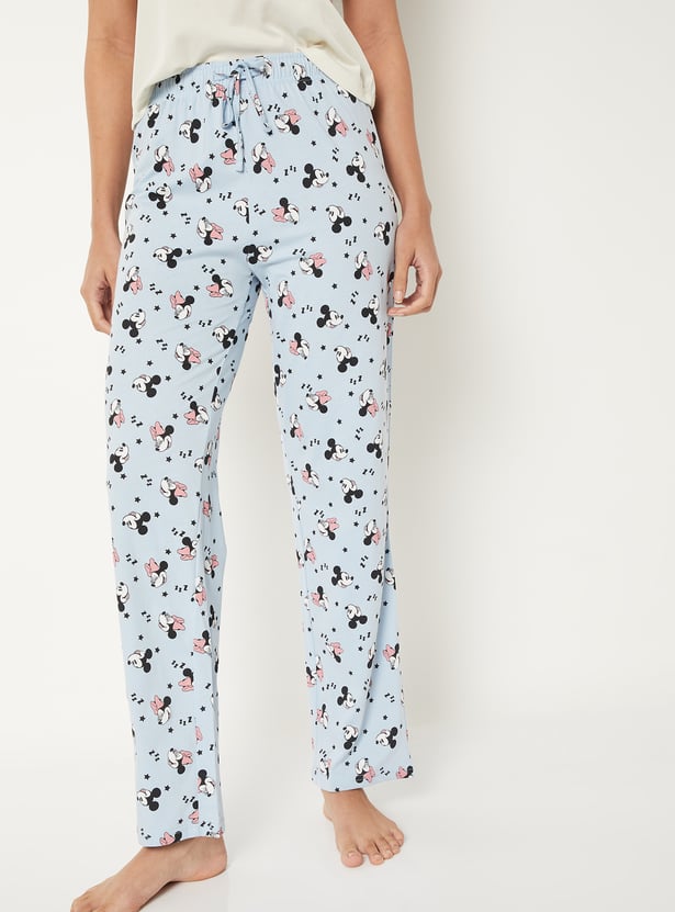 Women Mickey Print Pyjamas