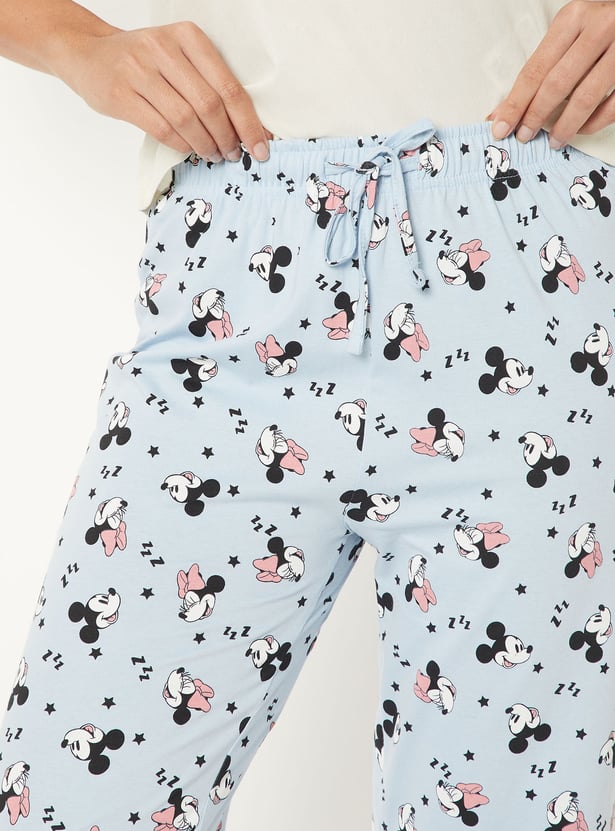 Women Mickey Print Pyjamas