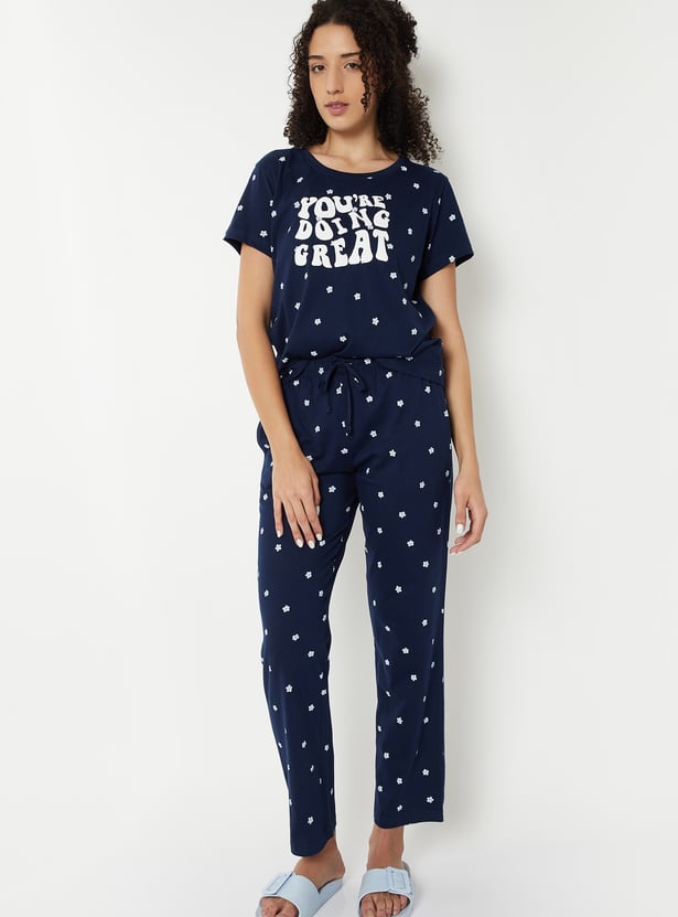 Women Printed PJ Set