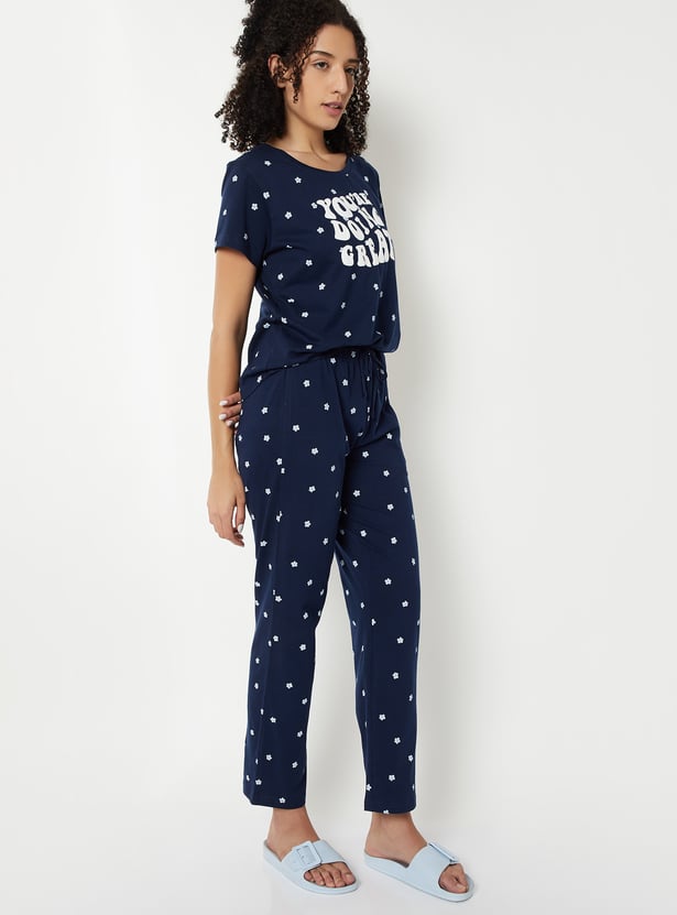 Women Printed PJ Set