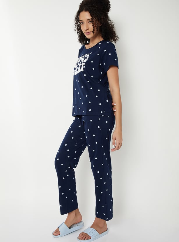 Women Printed PJ Set