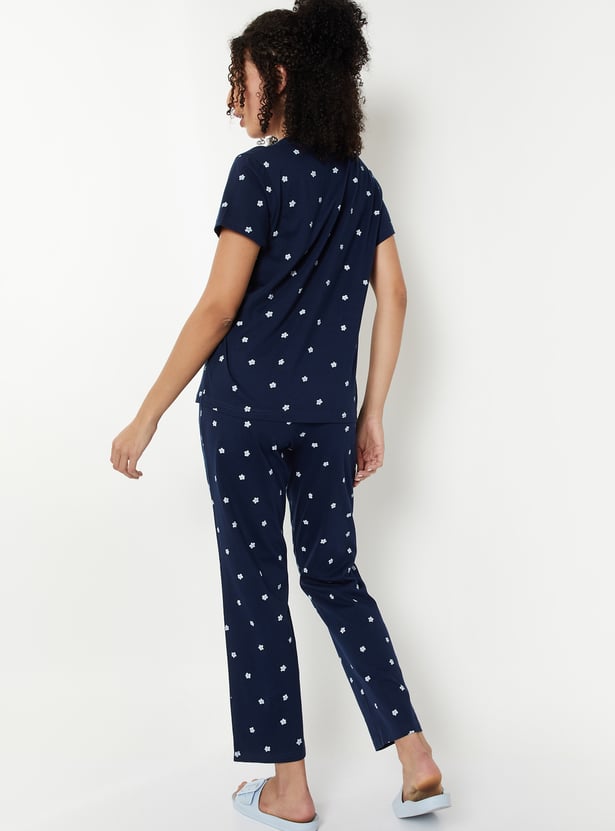 Women Printed PJ Set
