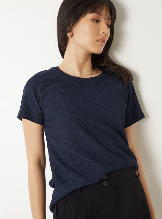 Women Textured T-shirt