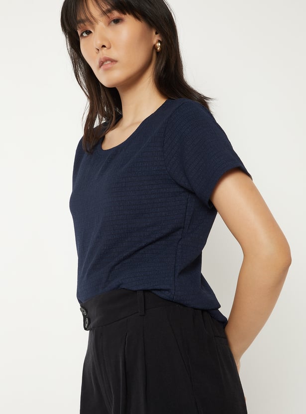 Women Textured T-shirt