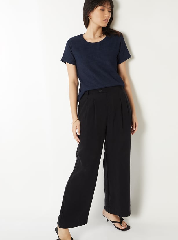 Women Textured T-shirt