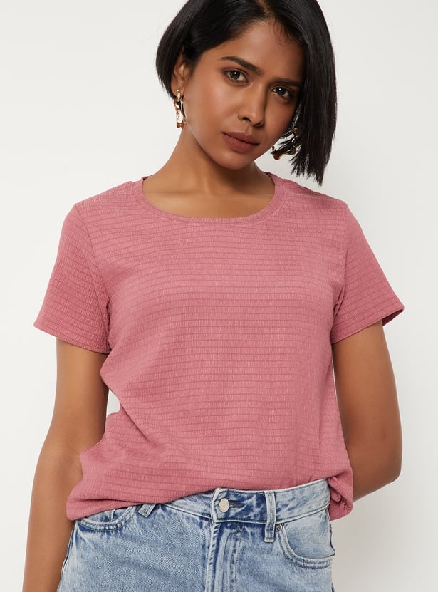 Women Textured T-shirt