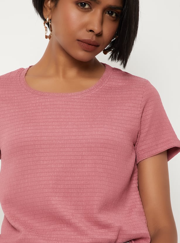 Women Textured T-shirt