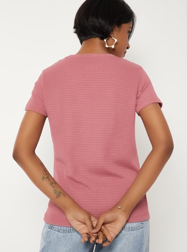 Women Textured T-shirt