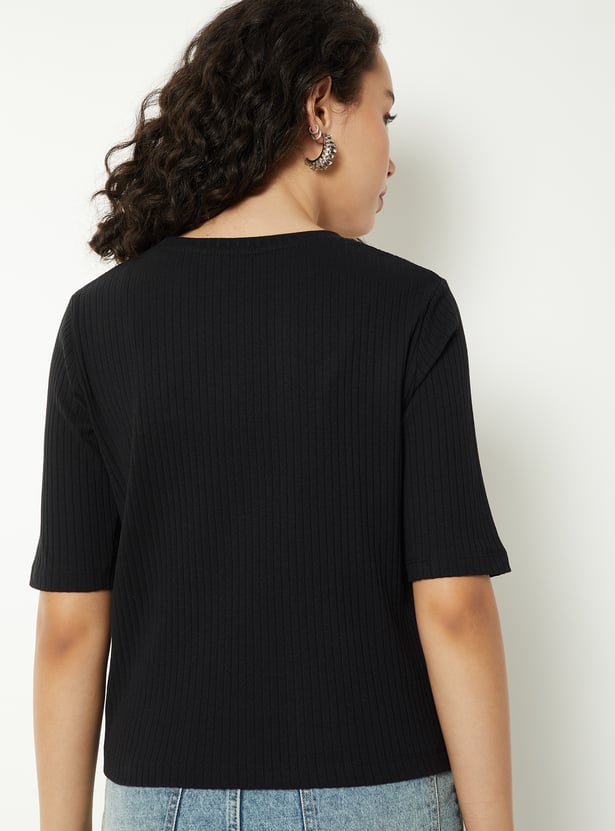 Women Ribbed T-shirt