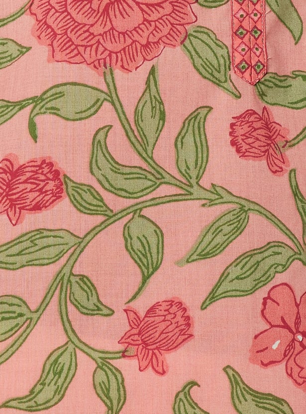 Women Floral Print Straight Kurta