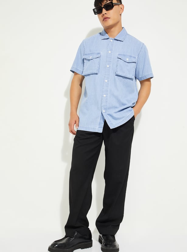 URB_N Men Washed Relaxed Fit Shirt