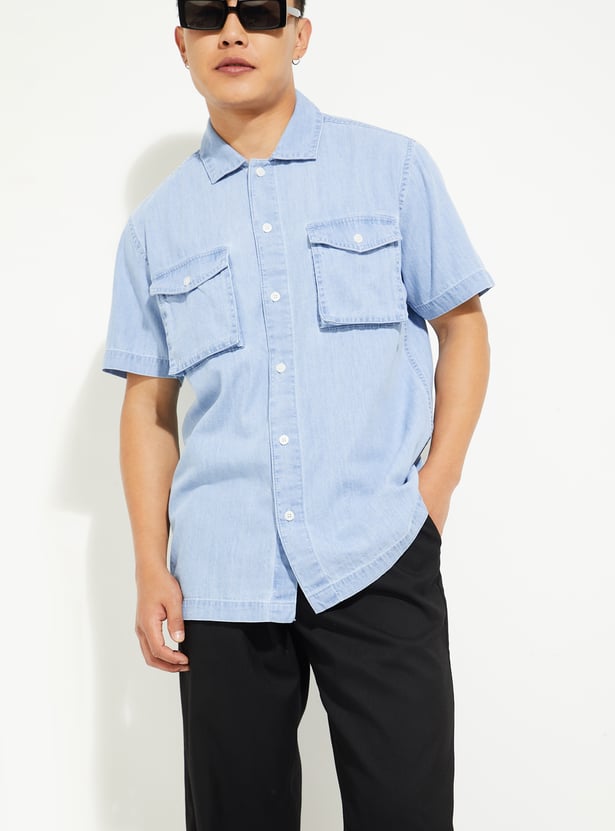 URB_N Men Washed Relaxed Fit Shirt