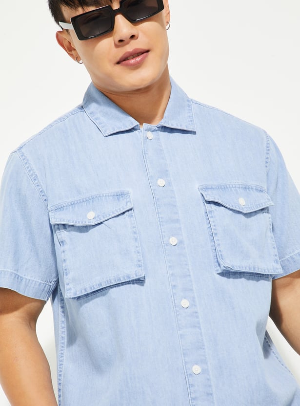 URB_N Men Washed Relaxed Fit Shirt