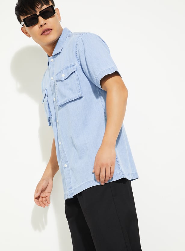 URB_N Men Washed Relaxed Fit Shirt