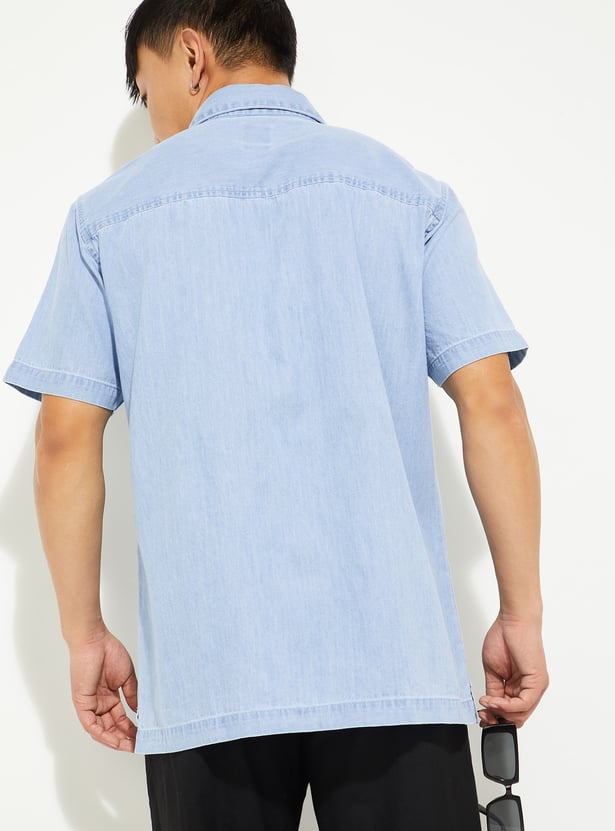 URB_N Men Washed Relaxed Fit Shirt