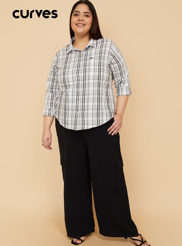 Women Checked Regular Fit Shirt