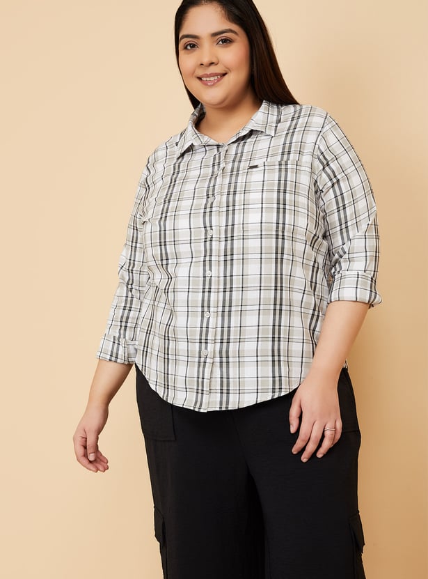 Women Checked Regular Fit Shirt