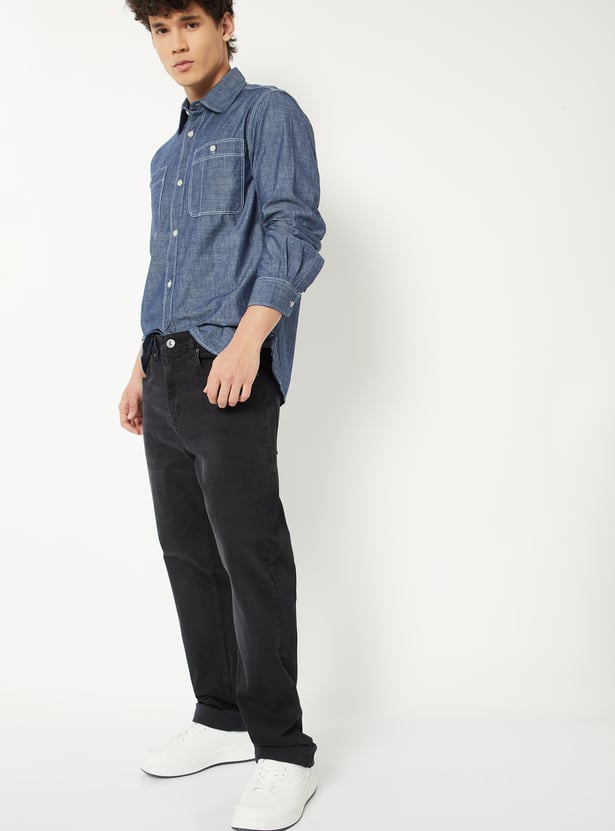 Men Washed Regular Fit Jeans