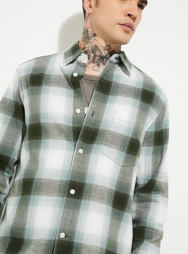 URB_N Men Checked Regular Fit Shirt