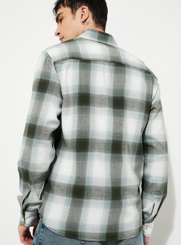 URB_N Men Checked Regular Fit Shirt