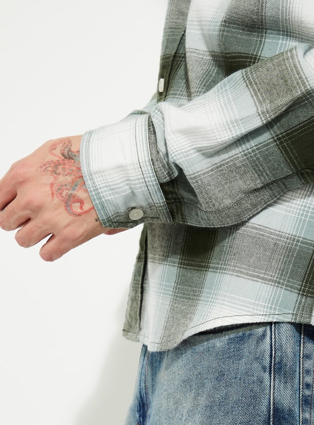 URB_N Men Checked Regular Fit Shirt