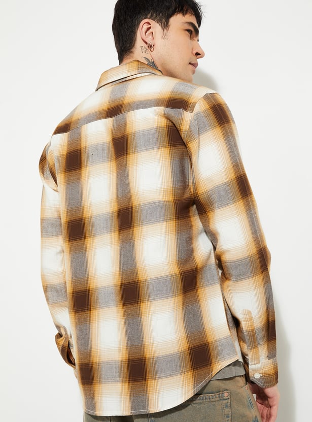 URB_N Men Checked Regular Fit Shirt