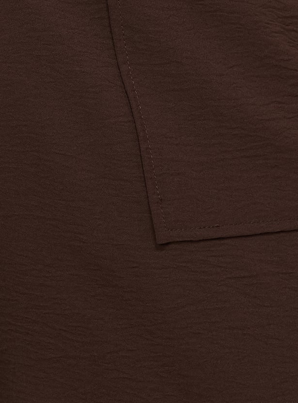 Women Solid Loose Fit Cargo Trousers