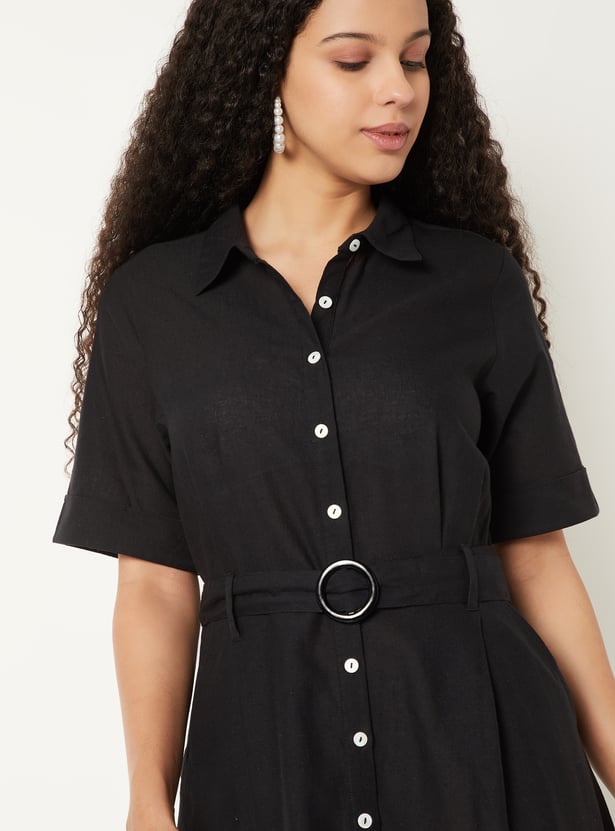 Kalki x Max Women Embroidered Shirt Dress