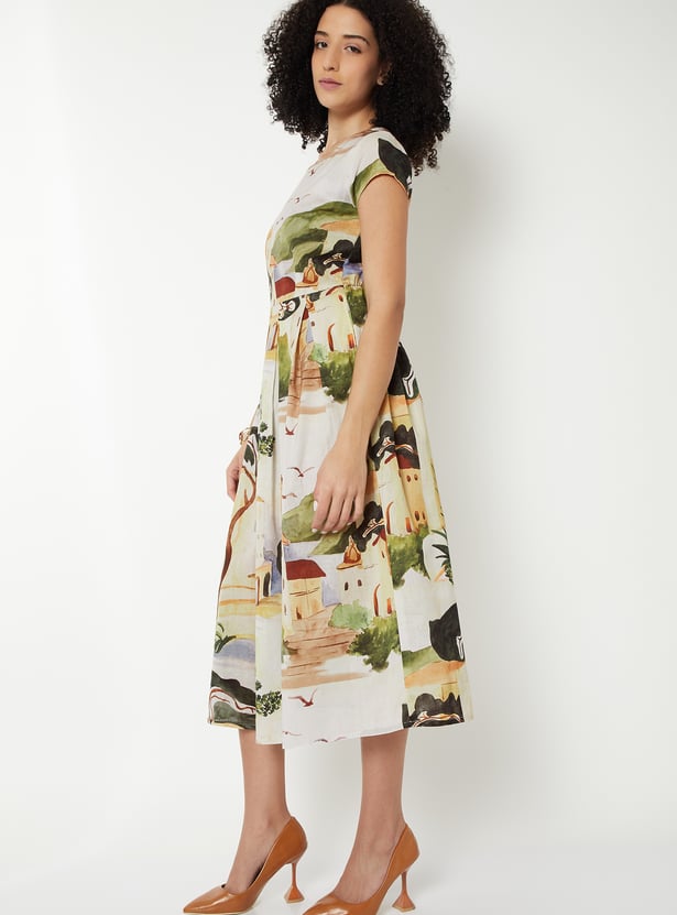 Kalki x Max Women Printed Midi Dress