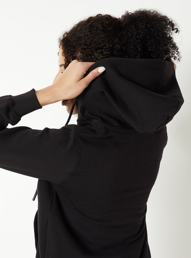 Women Solid Hooded Jacket