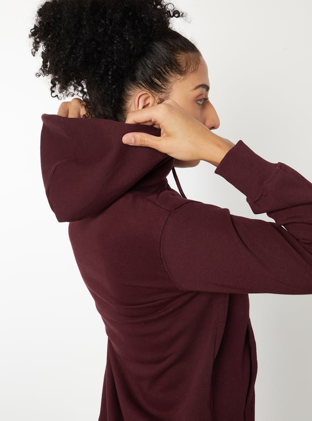 Women Solid Hooded Jacket