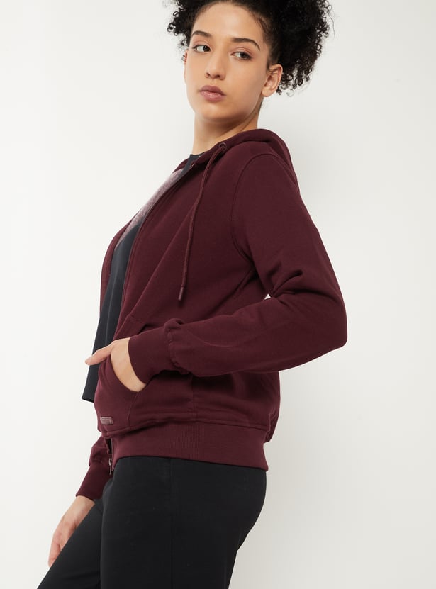 Women Solid Hooded Jacket