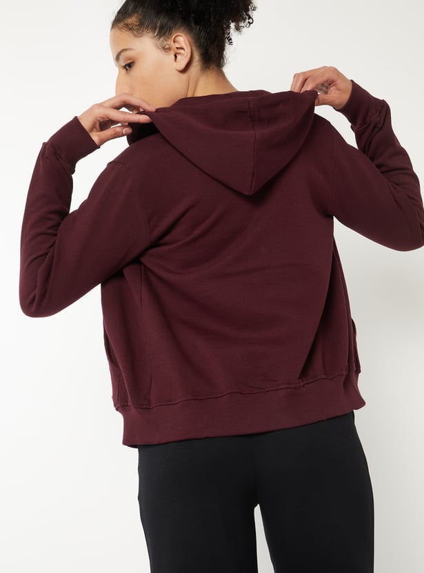 Women Solid Hooded Jacket