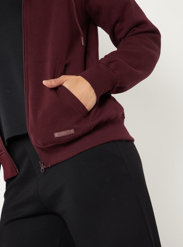 Women Solid Hooded Jacket