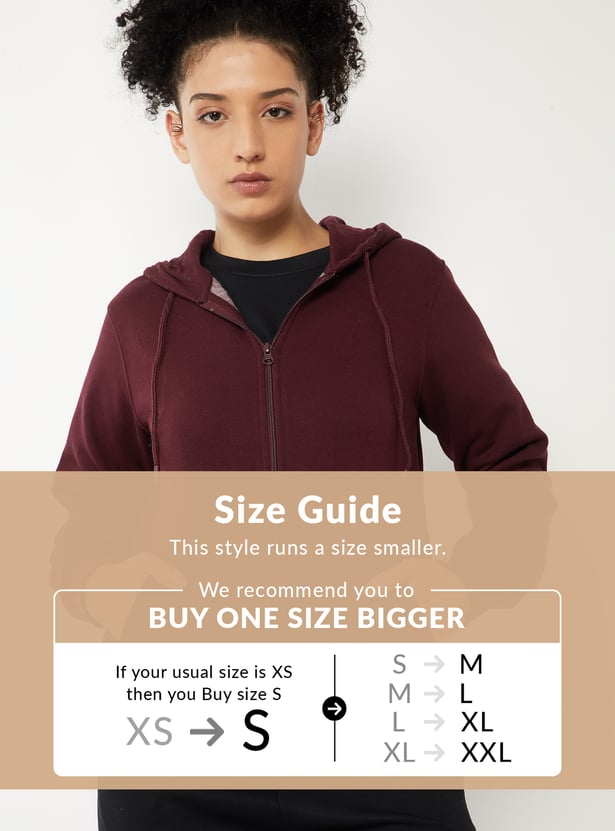 Women Solid Hooded Jacket