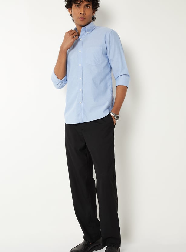 Men Solid Slim Fit Shirt