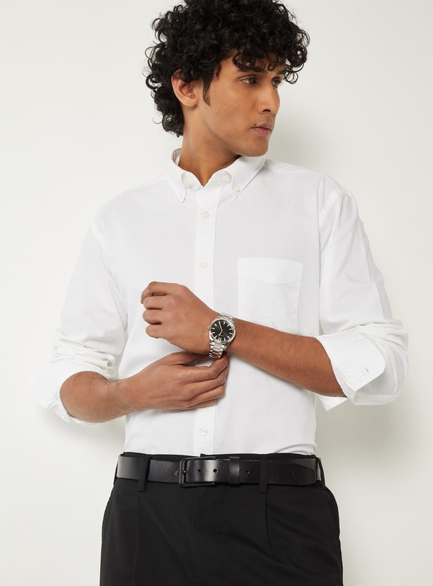 Men Solid Slim Fit Shirt