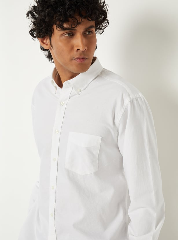 Men Solid Slim Fit Shirt