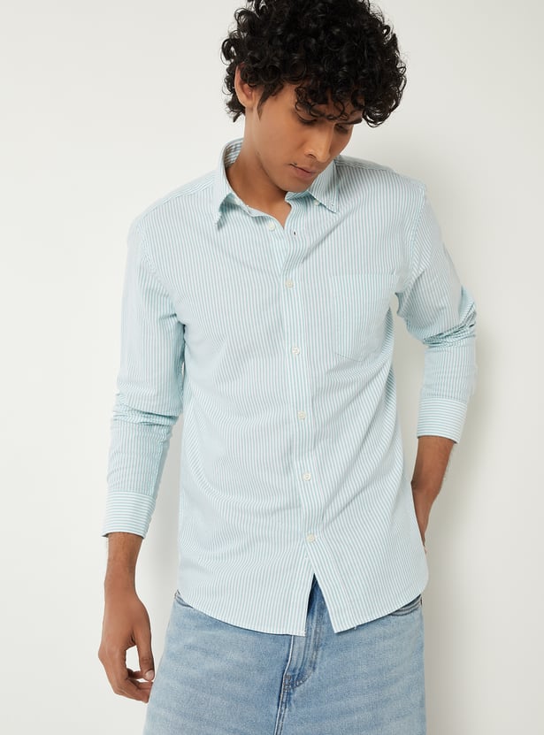 Men Striped Slim Fit Shirt