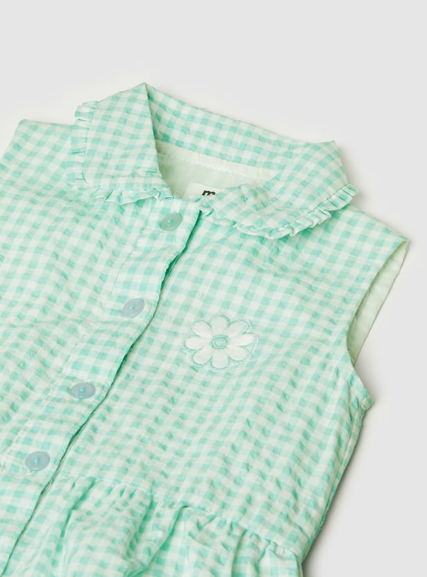 Girls Checked Shirt Dress