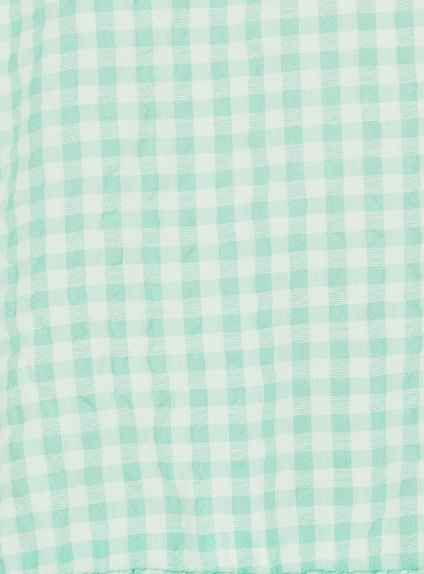 Girls Checked Shirt Dress