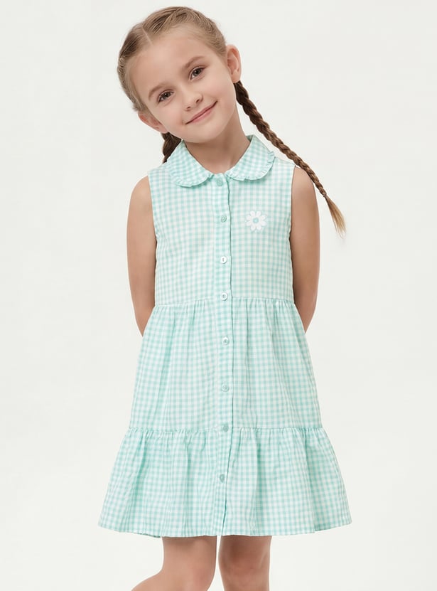 Girls Checked Shirt Dress