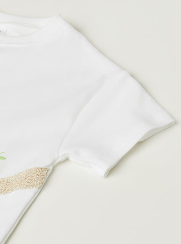Girls Applique Boxy Fit T-shirt