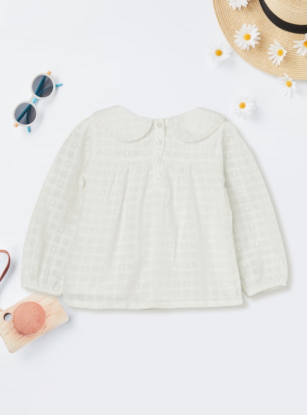 Girls Dobby Woven Top