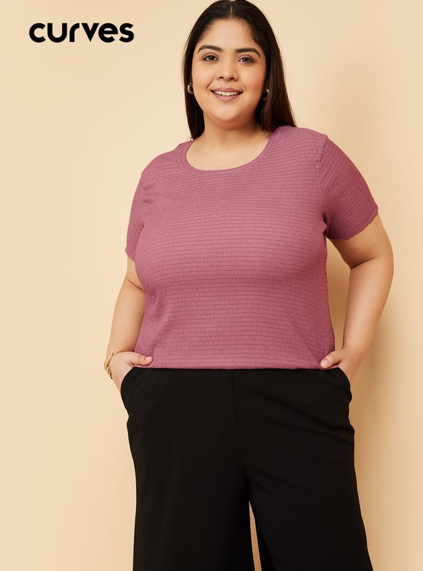 Women Textured T-shirt