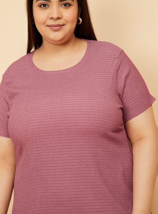 Women Textured T-shirt
