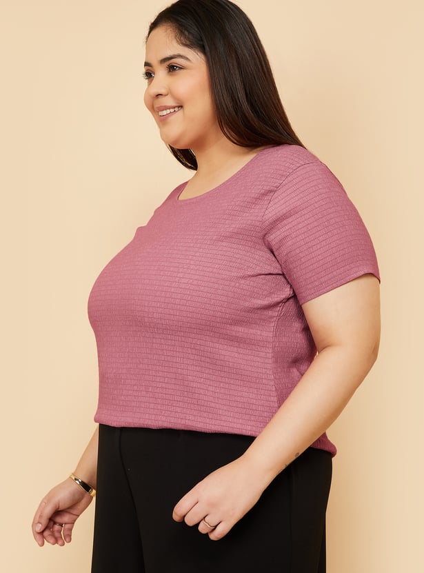 Women Textured T-shirt
