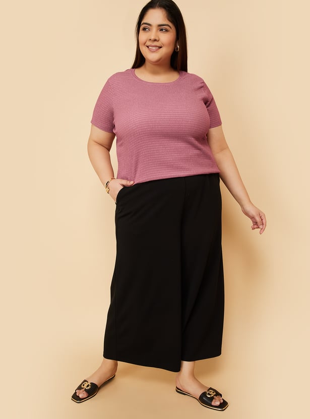 Women Textured T-shirt
