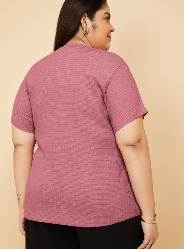Women Textured T-shirt