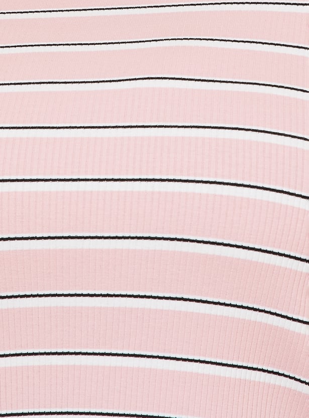 Women Striped Knit T-shirt